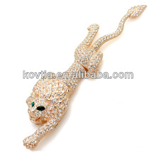 Luxurious animal gold brooch unique design diamond brooch
